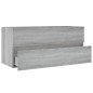 vidaXL Mueble de lavabo madera contrachapada gris Sonoma 100x38,5x45cm vidaXL Mueble de lavabo madera contrachapada gris Sonoma 100x38,5x45cm