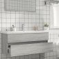 vidaXL Mueble de lavabo madera contrachapada gris Sonoma 100x38,5x45cm vidaXL Mueble de lavabo madera contrachapada gris Sonoma 100x38,5x45cm
