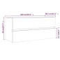 vidaXL Mueble de lavabo madera contrachapada gris Sonoma 100x38,5x45cm vidaXL Mueble de lavabo madera contrachapada gris Sonoma 100x38,5x45cm