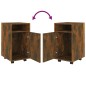 vidaXL Armario auxiliar ruedas contrachapado roble ahumado 33x38x60 cm vidaXL Armario auxiliar ruedas contrachapado roble ahumado 33x38x60 cm