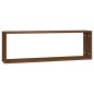 vidaXL Estante cúbico de pared 4 uds madera roble marrón 80x15x26,5cm vidaXL Estante cúbico de pared 4 uds madera roble marrón 80x15x26,5cm