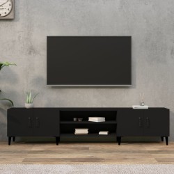 vidaXL Mueble de TV madera contrachapada negro 180x31,5x40 cm