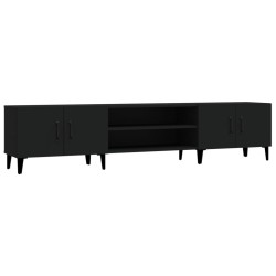 vidaXL Mueble de TV madera contrachapada negro 180x31,5x40 cm