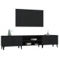 vidaXL Mueble de TV madera contrachapada negro 180x31,5x40 cm
