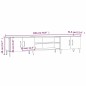 vidaXL Mueble de TV madera contrachapada negro 180x31,5x40 cm