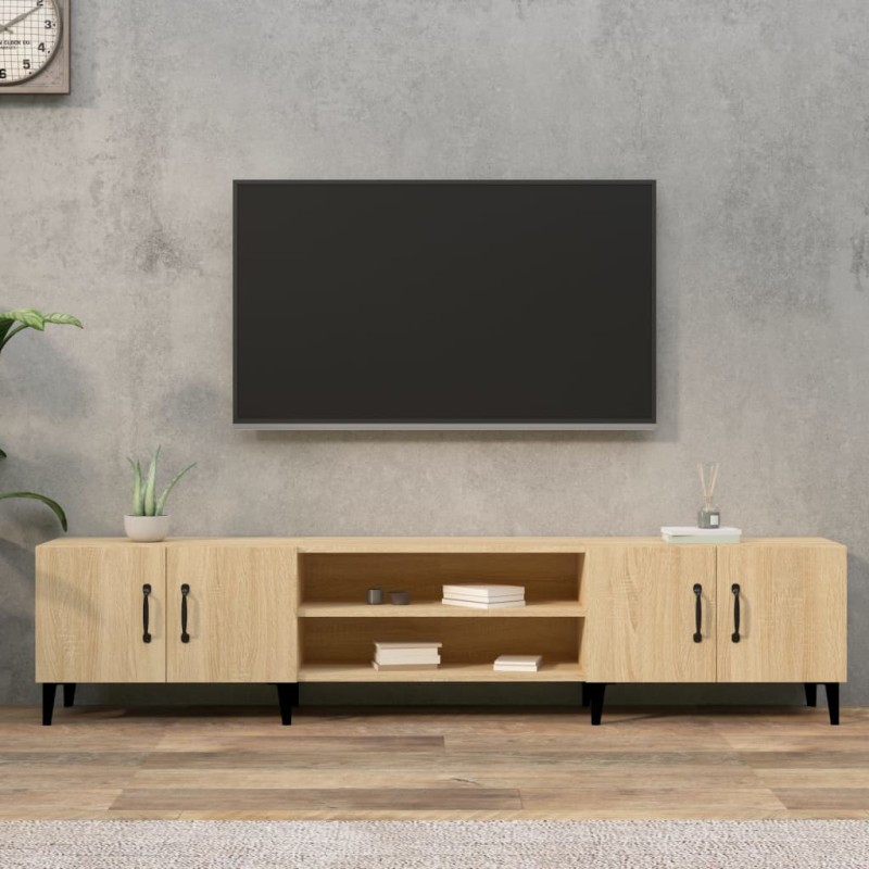vidaXL Mueble para TV madera contrachapada roble Sonoma 180x31,5x40 cm vidaXL Mueble para TV madera contrachapada roble Sonoma 180x31,5x40 cm