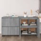 vidaXL Aparadores 2 uds madera de ingeniería gris Sonoma 70x41x75 cm vidaXL Aparadores 2 uds madera de ingeniería gris Sonoma 70x41x75 cm