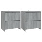 vidaXL Aparadores 2 uds madera de ingeniería gris Sonoma 70x41x75 cm vidaXL Aparadores 2 uds madera de ingeniería gris Sonoma 70x41x75 cm