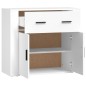 vidaXL Aparador de madera contrachapada blanco 80x33x70 cm vidaXL Aparador de madera contrachapada blanco 80x33x70 cm
