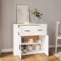 vidaXL Aparador de madera contrachapada blanco 80x33x70 cm vidaXL Aparador de madera contrachapada blanco 80x33x70 cm