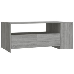 vidaXL Mesa de centro madera de ingeniería gris Sonoma 102x55x42 cm