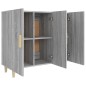 vidaXL Aparador de madera de ingeniería gris Sonoma 90x34x80 cm vidaXL Aparador de madera de ingeniería gris Sonoma 90x34x80 cm