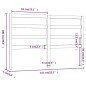 vidaXL Cabecero de cama madera maciza de pino 141x4x100 cm vidaXL Cabecero de cama madera maciza de pino 141x4x100 cm