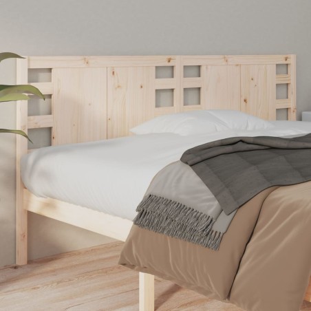 vidaXL Cabecero madera maciza de pino 141x4x100 cm
