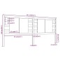 vidaXL Cabecero madera maciza de pino 141x4x100 cm vidaXL Cabecero madera maciza de pino 141x4x100 cm