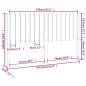 vidaXL Cabecero de cama madera maciza de pino 165,5x4x100 cm