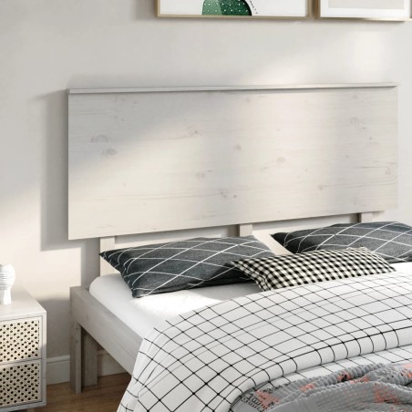vidaXL Cabecero de cama madera maciza de pino blanco 154x6x82,5 cm