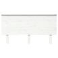 vidaXL Cabecero de cama madera maciza de pino blanco 154x6x82,5 cm