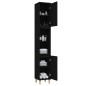 vidaXL Armario de baño madera contrachapada negro 30x30x190 cm
