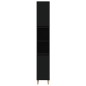 vidaXL Armario de baño madera contrachapada negro 30x30x190 cm