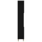 vidaXL Armario de baño madera contrachapada negro 30x30x190 cm