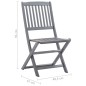 vidaXL Sillas de jardín plegables 6 uds cojines madera maciza acacia vidaXL Sillas de jardín plegables 6 uds cojines madera maciza acacia