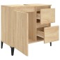 vidaXL Armario de baño madera contrachapada roble Sonoma 65x33x60 cm