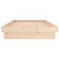 vidaXL Estructura de cama con LED madera maciza 90x200 cm vidaXL Estructura de cama con LED madera maciza 90x200 cm