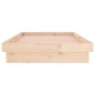 vidaXL Estructura de cama con LED madera maciza 75x190 cm vidaXL Estructura de cama con LED madera maciza 75x190 cm