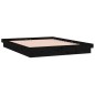 vidaXL Estructura de cama doble con LED madera maciza negra 120x190 cm