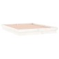vidaXL Estructura de cama con LED madera maciza blanco 140x190 cm