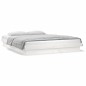 vidaXL Estructura de cama con LED madera maciza blanco 140x190 cm