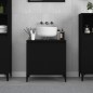vidaXL Armario para lavabo madera contrachapada negro 58x33x60 cm vidaXL Armario para lavabo madera contrachapada negro 58x33x60 cm