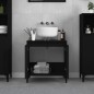 vidaXL Armario para lavabo madera contrachapada negro 58x33x60 cm vidaXL Armario para lavabo madera contrachapada negro 58x33x60 cm