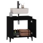 vidaXL Armario para lavabo madera contrachapada negro 58x33x60 cm vidaXL Armario para lavabo madera contrachapada negro 58x33x60 cm