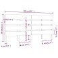 vidaXL Cabecero de cama madera maciza de pino blanco 160x3x80 cm