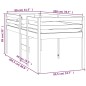 vidaXL Cama alta madera maciza pino 80x200 cm vidaXL Cama alta madera maciza pino 80x200 cm