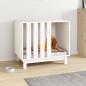 vidaXL Caseta para perros madera maciza de pino blanco 70x50x62 cm