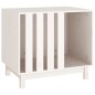vidaXL Caseta para perros madera maciza de pino blanco 70x50x62 cm