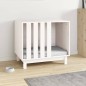 vidaXL Caseta para perros madera maciza de pino blanco 70x50x62 cm