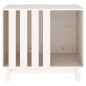 vidaXL Caseta para perros madera maciza de pino blanco 70x50x62 cm