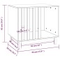 vidaXL Caseta para perros madera maciza de pino blanco 70x50x62 cm