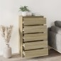 vidaXL Cajonera de madera contrachapada roble Sonoma 60x36x103 cm vidaXL Cajonera de madera contrachapada roble Sonoma 60x36x103 cm