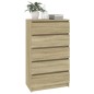 vidaXL Cajonera de madera contrachapada roble Sonoma 60x36x103 cm vidaXL Cajonera de madera contrachapada roble Sonoma 60x36x103 cm