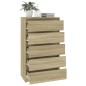 vidaXL Cajonera de madera contrachapada roble Sonoma 60x36x103 cm vidaXL Cajonera de madera contrachapada roble Sonoma 60x36x103 cm