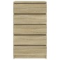 vidaXL Cajonera de madera contrachapada roble Sonoma 60x36x103 cm vidaXL Cajonera de madera contrachapada roble Sonoma 60x36x103 cm