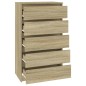 vidaXL Cajonera de madera contrachapada roble Sonoma 60x36x103 cm vidaXL Cajonera de madera contrachapada roble Sonoma 60x36x103 cm