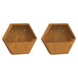 vidaXL Jardineras de pared 2 uds acero corten oxidado 46x10x40 cm