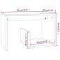 vidaXL Mesa auxiliar madera contrachapada gris Sonoma 59x36x38 cm vidaXL Mesa auxiliar madera contrachapada gris Sonoma 59x36x38 cm