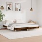 vidaXL Estructura de cama madera contrachapada roble ahumado 140x200cm vidaXL Estructura de cama madera contrachapada roble ahumado 140x200cm